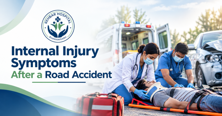 Medical professionals providing emergency care to a road accident victim.
